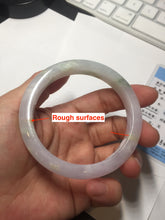 Load image into Gallery viewer, Sold.please do't order. thanks. 56mm Certified type A 100% Natural light purple white green yellow(LU FU SHOU)Jadeite bangle BN60-3559