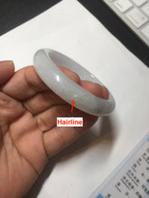 Load image into Gallery viewer, 51.5mm certified 100% natural type A icy watery light green/purple jadeite jade bangle BQ1-8154