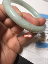 Load image into Gallery viewer, 54.9mm certified natural 100% natural Type A light green round cut jadeite jade bangle BP18-4995