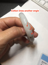 Load image into Gallery viewer, 54.2mm certified 100% natural Type A icy watery light watermelon rind oliy light green/purple/brown( 淡瓜油青) jadeite jade bangle BQ3-8153