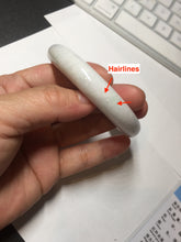 Load image into Gallery viewer, 59.5mm Certified Type A 100% Natural sunny green white (白底青) Jadeite Jade bangle BP42-3182