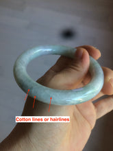 Load image into Gallery viewer, 56.5 mm certificated Type A 100% Natural light green/purple round cut Jadeite Jade bangle S65-4066