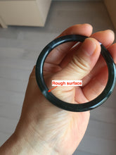 Load image into Gallery viewer, 51.9mm certified Type A 100% Natural dark green/black/gray Guatemala slim round cut Jadeite bangle PH181-2446