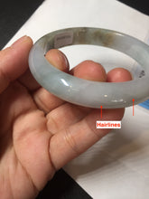 Load image into Gallery viewer, 57.5mm Certified Type A 100% Natural white/light purple/brown Jadeite Jade bangle BM51-7048