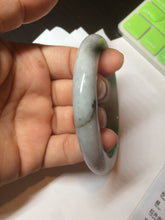 Load image into Gallery viewer, 56.4mm certificated Type A 100% Natural sunny green/white Jadeite Jade bangle Z131-2354