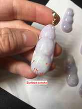 Load image into Gallery viewer, Type A 100% Natural white/green/purple Four Seasons Fortune Beans jadeite jade pendant group BK101