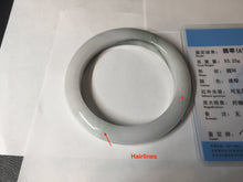 Load image into Gallery viewer, 56mm Certified Type A 100% Natural dark green/white//black Jadeite Jade bangle BK39-8357