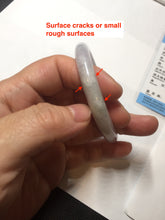 Load image into Gallery viewer, 51.5mm certified Type A 100% Natural light green purple white oval Jadeite Jade bangle PB180-9111