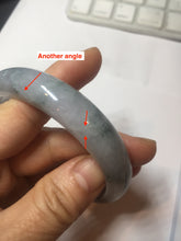 Load image into Gallery viewer, 59mm certified 100% natural Type A light green/purple white Snowy Pine Forest jadeite jade bangle PC200-3060