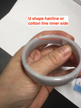 Load image into Gallery viewer, 51mm Certified Type A 100% Natural light purple/white square Jadeite Jade bangle BN92-2723