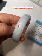 Load image into Gallery viewer, 53.5mm certified type A 100% Natural light green purple white Jadeite Jade bangle J150-6018