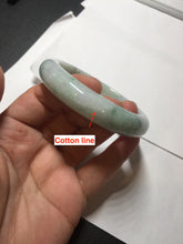 Load image into Gallery viewer, 54.6mm 100% natural sunny green/white/purple jadeite jade bangle BN43