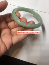 Load image into Gallery viewer, 50.5mm 100% natural type A sunny green apple green oval jadeite bangle AZ155