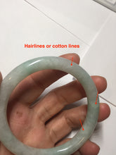 Load image into Gallery viewer, 57mm Certified type A 100% Natural sunny green/white round cut Jadeite bangle BN77-9819