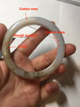 Load image into Gallery viewer, 57.2mm Certified Type A 100% Natural icy watery white purple black brown Jadeite Jade bangle H154-7049