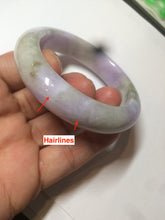Load image into Gallery viewer, 54mm Certified 100% natural Type A green/brown/purple jadeite jade bangle AR84-5217