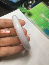 Load image into Gallery viewer, 57mm certified 100% natural sunny green/white/purple jadeite jade bangle AX92-5423