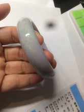 Load image into Gallery viewer, 58.5mm 100% natural type A certified light green/purple jadeite jade bangle W91-0734