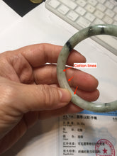 Load image into Gallery viewer, 57mm certified 100% natural Type A light green with dark green floating flowers round cut jadeite jade bangle AA7-3882
