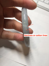 Load image into Gallery viewer, 56mm Certified type A 100% Natural icy watery light green/purple round cut Jadeite bangle BN41