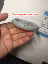 Load image into Gallery viewer, 55.5mm Certified Type A 100% Natural light green purple with floating flowers Jadeite bangle PA131-6646