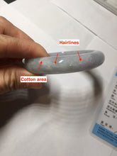 Load image into Gallery viewer, 56.3mm certified 100% natural Type A icy light green/purple jadeite jade bangle PE7-0299