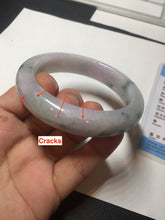 Load image into Gallery viewer, 55.6mm Certified type A 100% Natural sunny green/purple/yellow(Fu LU SHOU) Jadeite bangle BN41-5127
