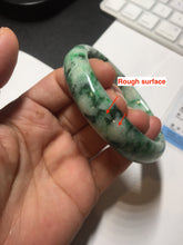 Load image into Gallery viewer, 57mm certified 100% natural sunny green/dark green/white jadeite jade bangle AD117-6634