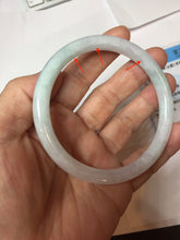Load image into Gallery viewer, 60.4mm Certified Type A 100% Natural light green white purple round cut jadeite Jade bangle B259-3206