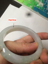 Load image into Gallery viewer, 55.8mm Certified type A 100% Natural icy watery light green red Jadeite Jade bangle AZ64-5067