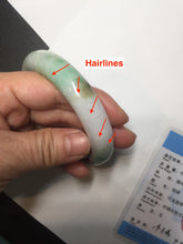 Load image into Gallery viewer, 57mm certified 100% natural type A sunny green/purple/yellow jadeite jade bangle BN101-7704