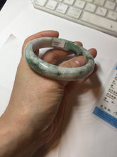 Load image into Gallery viewer, 60.2mm certificated Type A 100% Natural dark green/sunny green/white/purple Jadeite Jade bangle AA102-3268