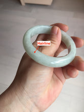 Load image into Gallery viewer, 52.5mm certified 100% natural Type A light green white jadeite jade bangle AR116-9424