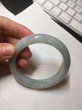 Load image into Gallery viewer, 55.2mm Certified Type A 100% Natural light green Jadeite Jade bangle E91-9415