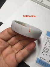 Load image into Gallery viewer, 51mm Certified Type A 100% Natural light purple/white square Jadeite Jade bangle BN93-2719