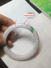 Load image into Gallery viewer, 57mm certified 100% natural sunny green/white/purple jadeite jade bangle AX92-5423