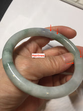 Load image into Gallery viewer, 卖了 59.8mm Certified Type A 100% Natural white/purple/green round cut jadeite Jade bangle PE124-0289