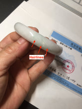 Load image into Gallery viewer, 55.7mm Certified Type A 100% Natural sunny green white Jadeite Jade bangle BP44-3179