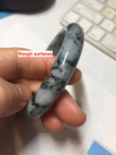 Load image into Gallery viewer, 60.7mm Certified Type A 100% Natural dark green/red/purple/gray Snowy Pine Mountain Jadeite Jade bangle PE115-1209