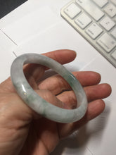 Load image into Gallery viewer, 52.8mm Certificated 100% natural type A sunny green/white jadeite jade bangle AU30-1325