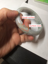 Load image into Gallery viewer, 58.5mm 100% natural type A certified light green/purple jadeite jade bangle Y140-0720