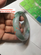 Load image into Gallery viewer, 56.4mm certificated Type A 100% Natural sunny green/white/purple Jadeite Jade bangle AY48-4133
