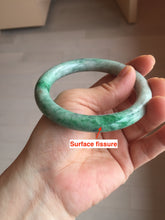 Load image into Gallery viewer, 58.2mm certified Type A 100% Natural sunny green round cut Jadeite Jade bangle BS87-9880