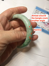 Load image into Gallery viewer, 56.2mm certified Type A 100% Natural sunny green/white/red Jadeite Jade bangle BS35-4433
