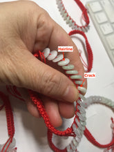 Load image into Gallery viewer, 100% natural type A green white purple Safety Guardian Button donut jadeite jade thread woven bracelets PD98