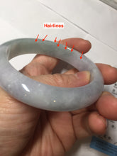 Load image into Gallery viewer, 56.3mm certified 100% natural Type A icy light green/purple jadeite jade bangle PE7-0299