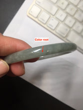 Load image into Gallery viewer, 54.2mm Certified Type A 100% Natural light green/purple/gray round cut Jadeite bangle J146-3897