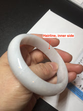 Load image into Gallery viewer, 56.4mm certificated Type A 100% Natural light purple/white Jadeite Jade bangle BF130-4028
