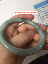 Load image into Gallery viewer, 54.5mm Certified Type A 100% Natural green round cut jadeite Jade bangle PJ36-0285