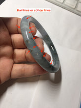 Load image into Gallery viewer, 55mm Certified Type A 100% Natural icy watery dark green/purple/gray round cut Jadeite bangle AA132-6931